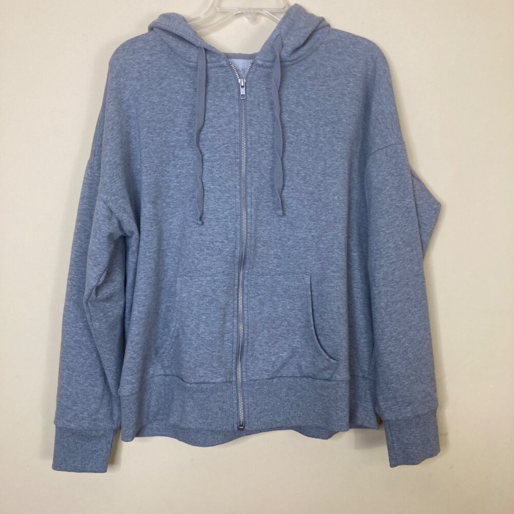 Time and Tru Hoodie Womens XXL Gray Terry Utility Casual Work out Full Zip